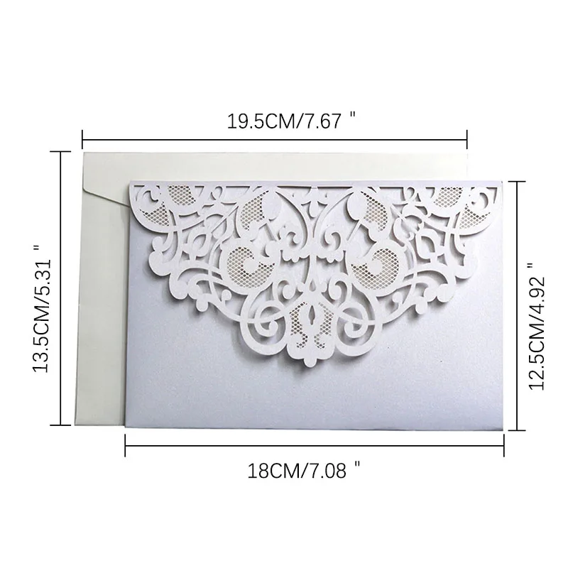 10pcs Elegant Laser Cut Wedding Invitations Card Customize Greeting Business With RSVP Cards Birthday Party Favor Supplies | Дом и сад