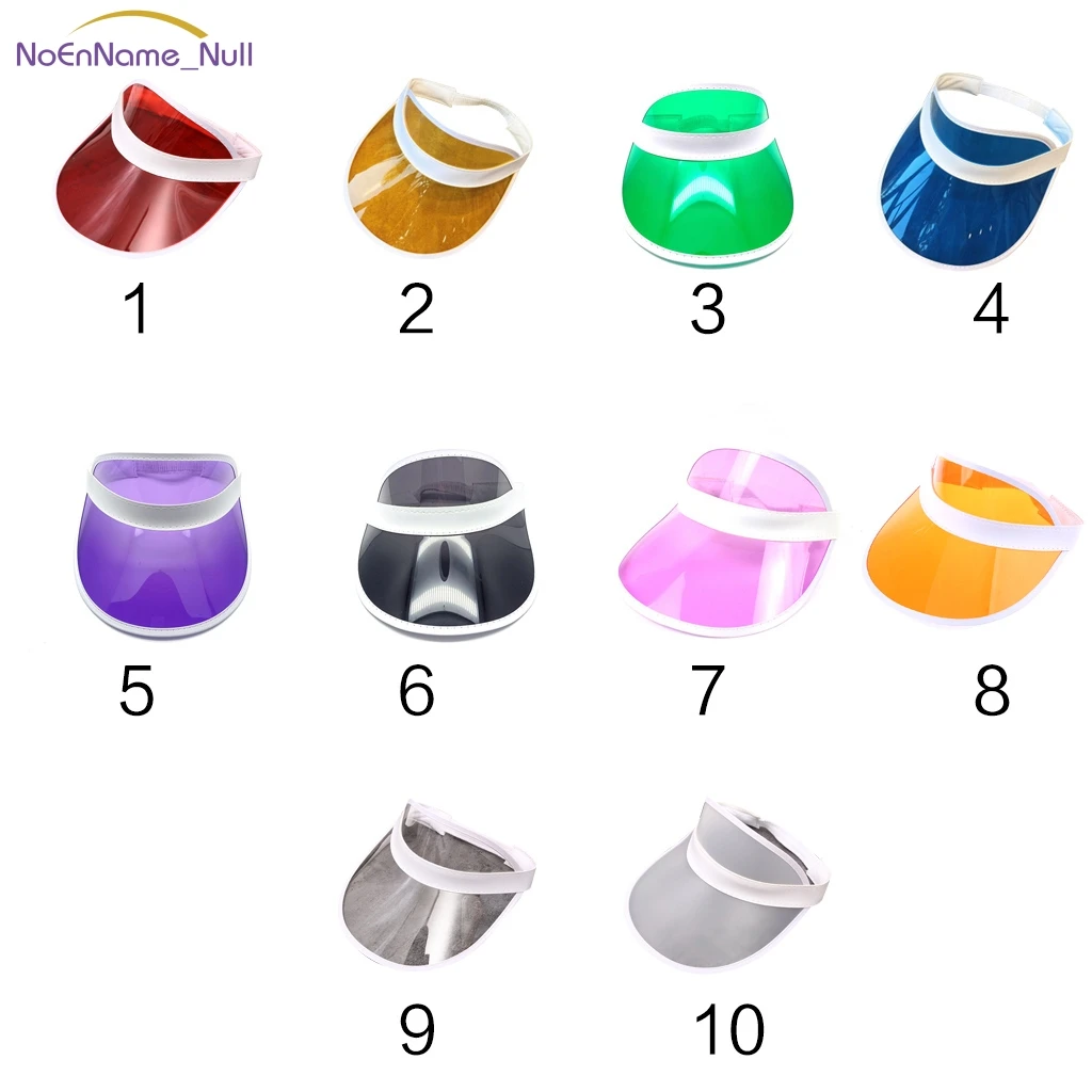 Прозрачная Пластиковая шляпа от солнца 10 цветов для мужчин и женщин|Женские