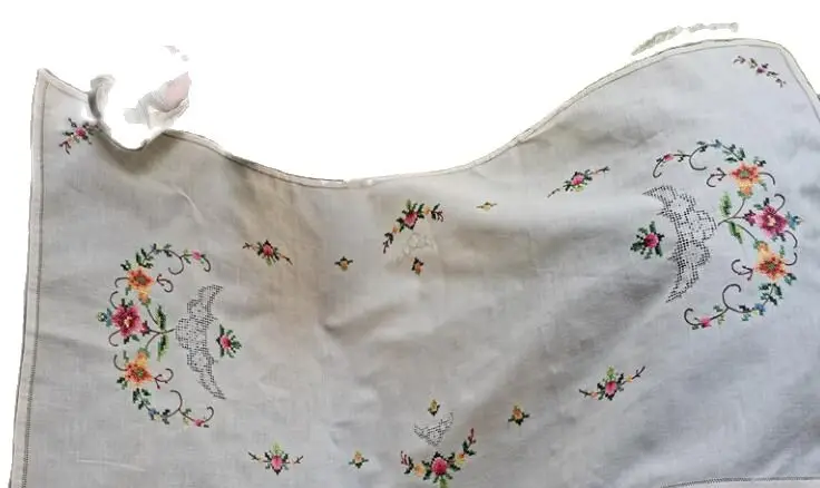 

Retro Ivory Cross stitch cotton bed Table Runner flag cloth cover Lace tablecloth kitchen Wedding Christmas party home decor