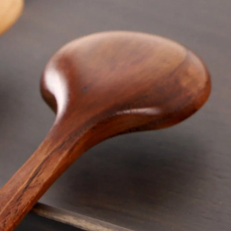 

Long Spoons Woode 27cm Natural Wood Long Handle Round Spoons for Soup Cooking Mixing Stirring
