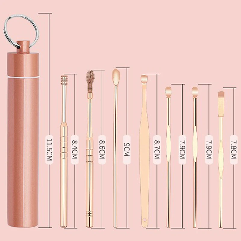 

5/7Pcs Ear Wax Removal Tool Stainless Steel Earpick Ear Cleaner Spoon Ear Care Cleaning Tool Ear Wax Removal Kit Ear Wax Remover