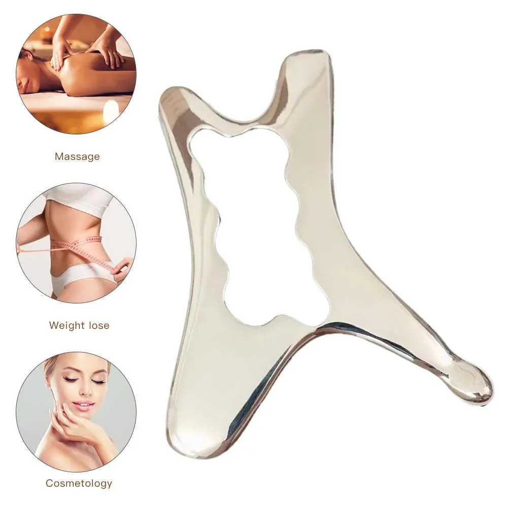 Stainless Steel Guasha Massage Tool Board Fascia Relaxation Yoga Fitness Massager Scraping | Спорт и развлечения