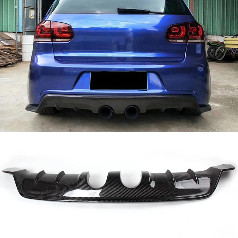 Задний бампер из углеродного волокна диффузор спойлер для VW Golf 6 VI MK6 R20 2012-2014
