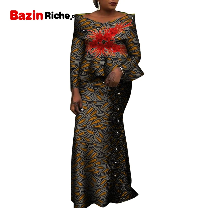 African Dresses for Women Print Dresses European Clothing WY8324