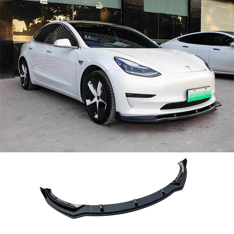 Для Tesla Model 3 2021 аксессуары бампер Передняя Лопата 2022 модель3 спойлер из