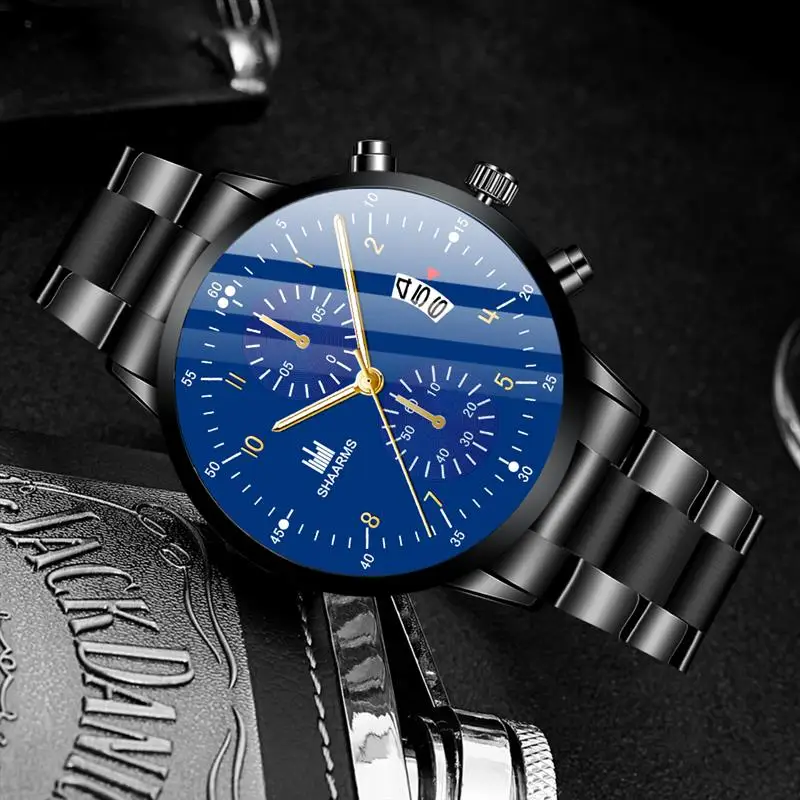 2019 роскошные золотые мужские часы из нержавеющей стали аналоговые кварцевые