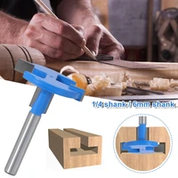 1pc 14 shank 6mm shank 2 edge t type slotting cutter woodworking tool router bits for wood industrial grade milling cutter