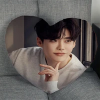 hot sale custom actor lee jong suk heart shape pillow covers bedding comfortable cushionhigh quality pillow cases