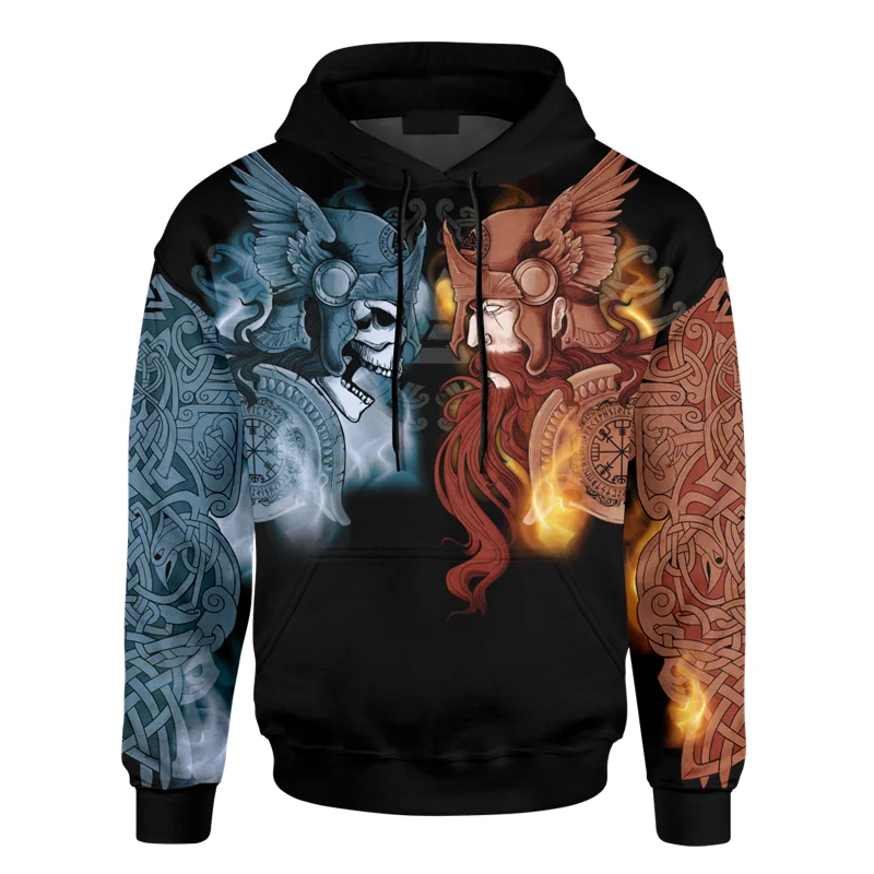 

Newest Custom Name Viking Warrior 3D All Over Printed Men Autumn pullover Unisex Long sleeve sweatshirt Casual zipper hoodie