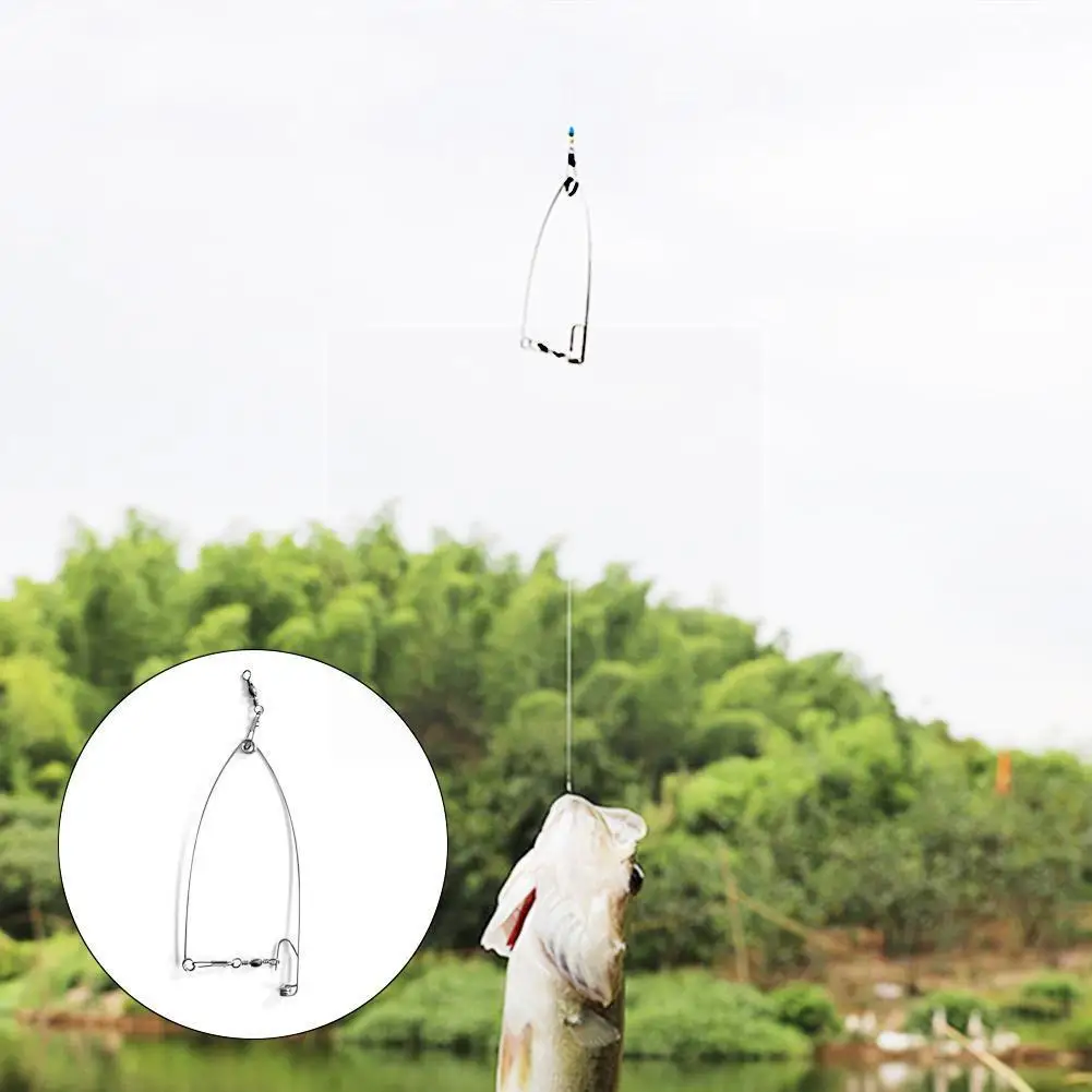 

1pc Automatic Fishing Device Steel Trigger Hook Lure Spring Bite Thehookcatch Fishing Automatically Fish Trigger S2f1