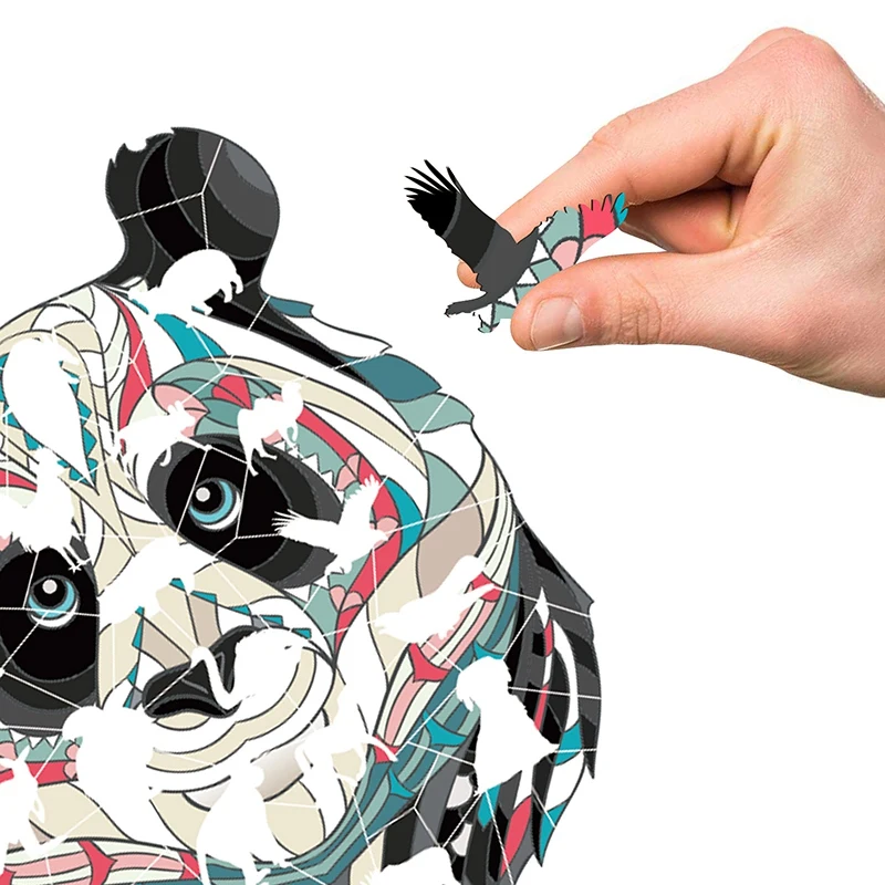 

Wooden Jigsaw Puzzle Puzzle Board Set Toy Interesting Wooden Puzzles for Adults Kids Gifts Games Toys Panda