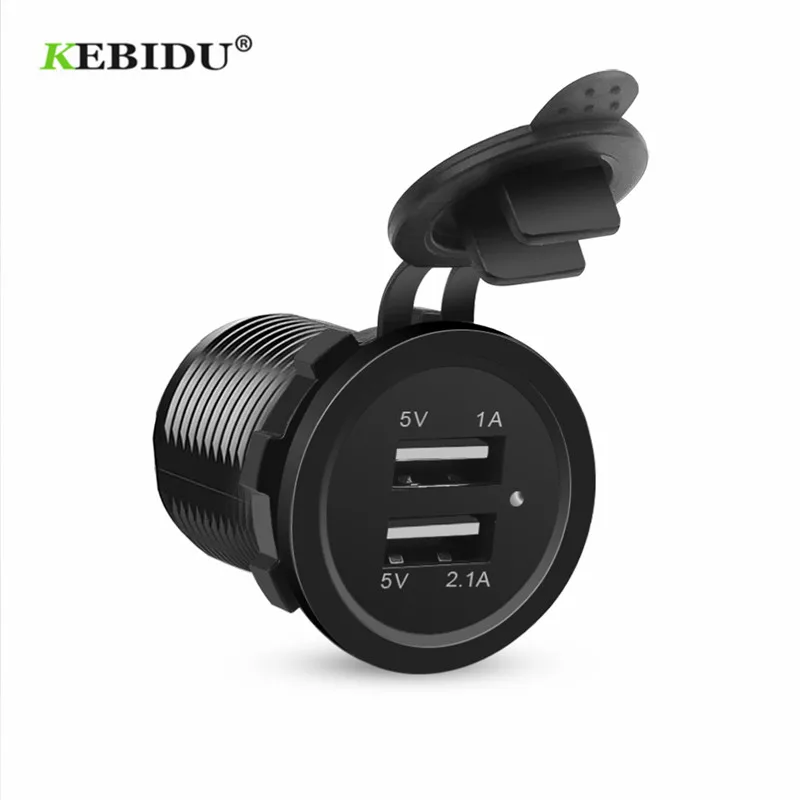 KEBIDU 2.1A 5V устройство для автомобиля с двумя портами USB Зарядное 2 портовый
