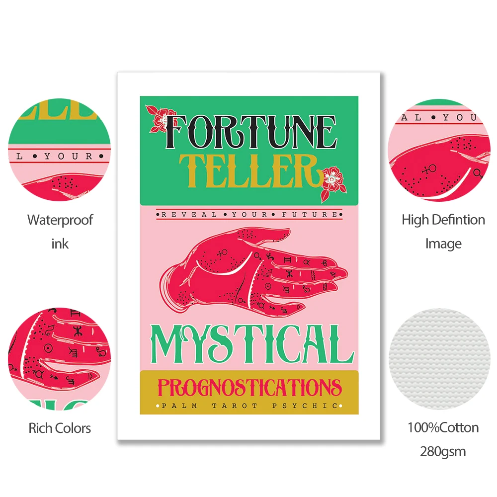 Абстрактная Радуга гадалка любителей Таро Холст Картина художественная стена с