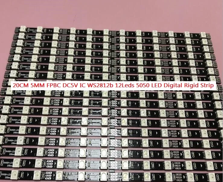 [Seven Neon]DC5V 10W 200*5mm 12led s программируемая IC WS2812B 5050 цифровая цветсветодиодный