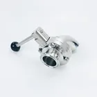 Клапан-бабочка с тремя зажимами OD64, 2 дюйма (51 мм), бесплатная доставка Санитарный Дроссельный клапан из нержавеющей стали 304