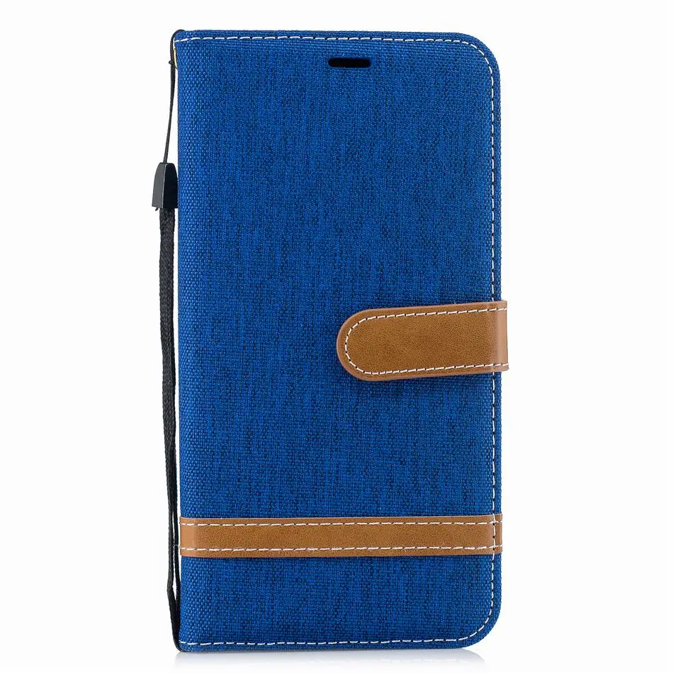 Royal Blue В ковбойском стиле из джинсовой ткани кожаные чехлы для samsung J6 J4 J2 Pro A6 A8 плюс A5 A3 A530 J330 J530 J3 J5 S7 S8 S9 плюс Чехол P07F - Цвет: Royal Blue