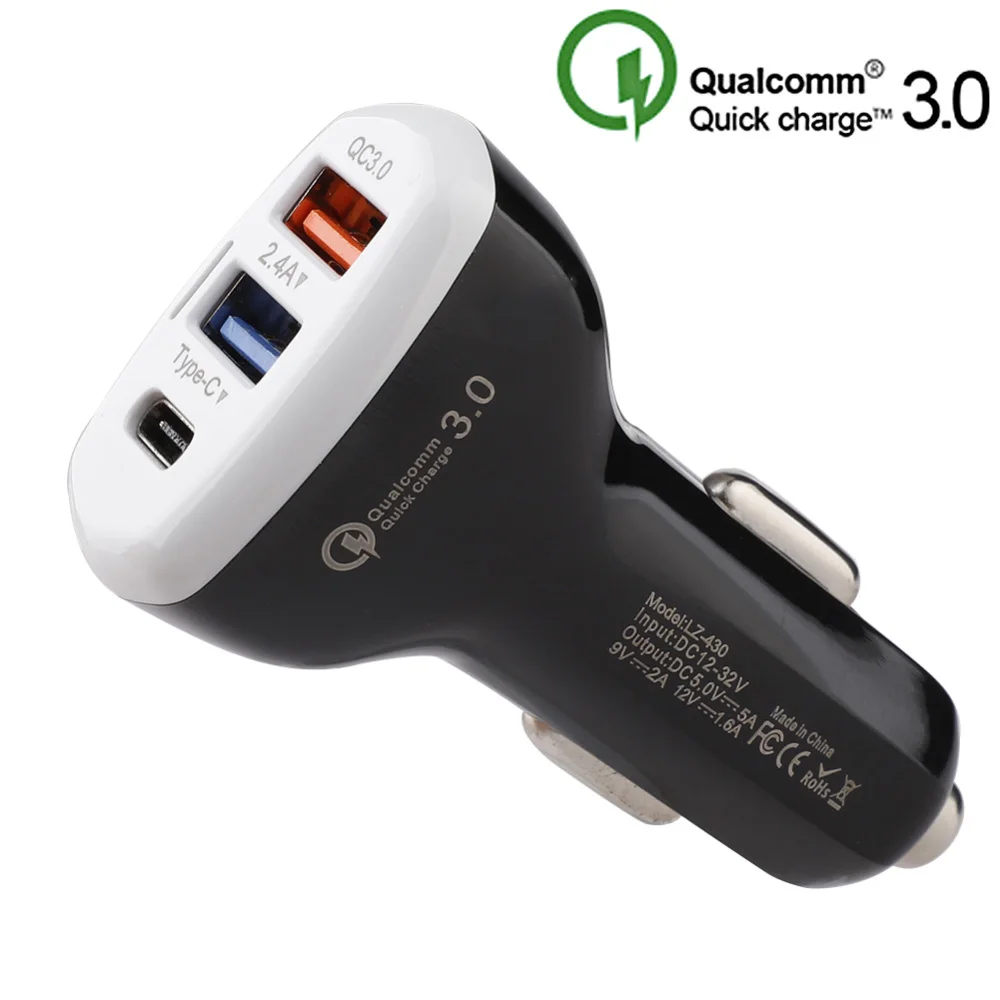 Быстрая зарядка автомобильное зарядное устройство USB 3 порта быстрая 0 для Samsung