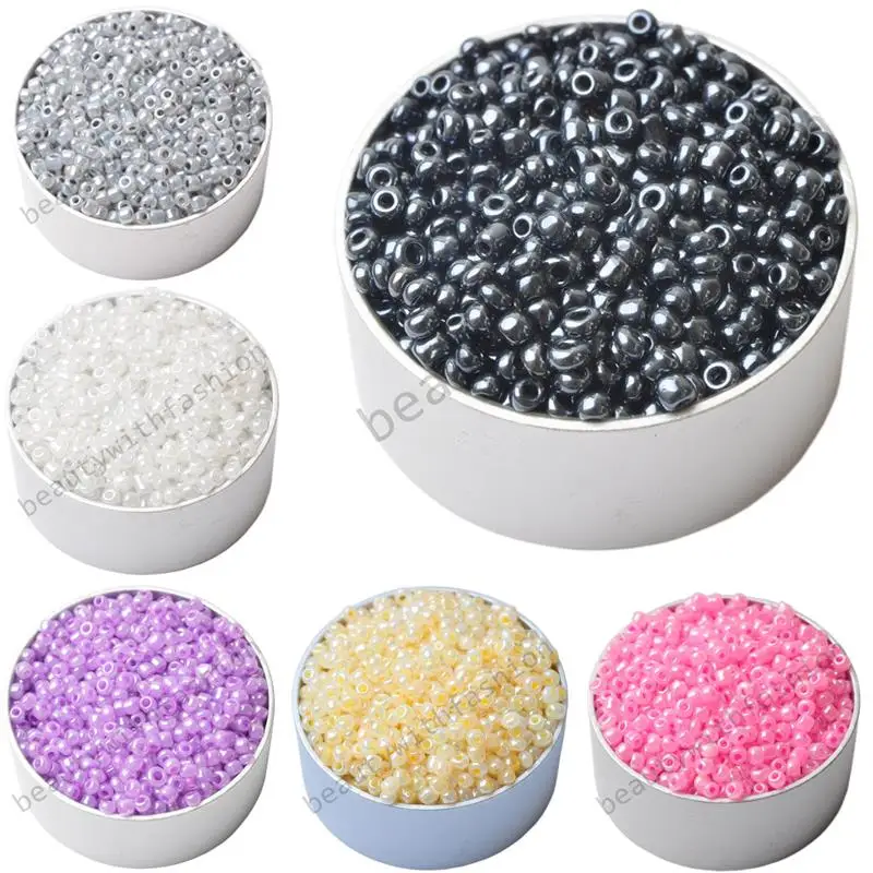 3mm Transparent Mix Color Czech Crystal Glass Seed Beads Loose Spacer seed For DIY Jewelry Cloth Sewing Making Accessories | Дом и сад