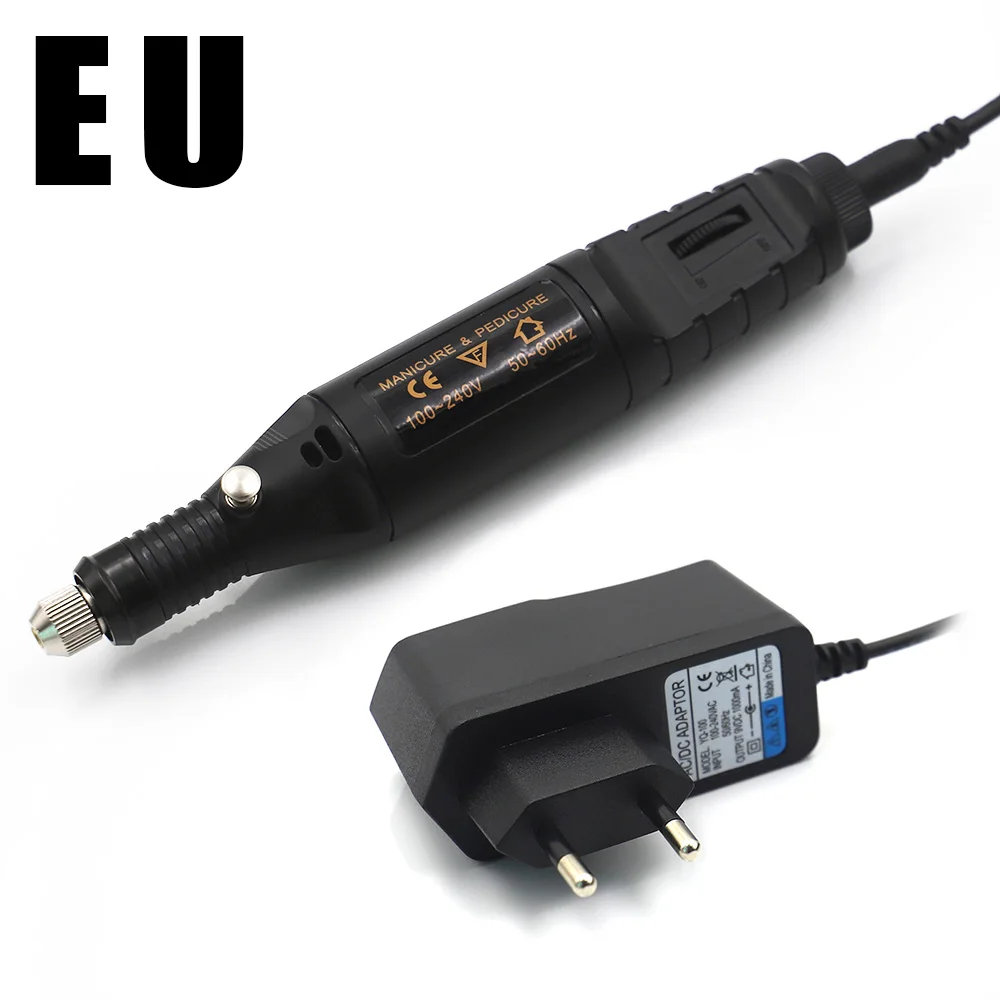 EU Electric Grinder DIY электрический полированный круглый край обрезки кожи инструмент Slicker плоские/острые головы сандалового дерева кожа ремесло инструменты наконечник полировщик - Цвет: EU Electric Grinder