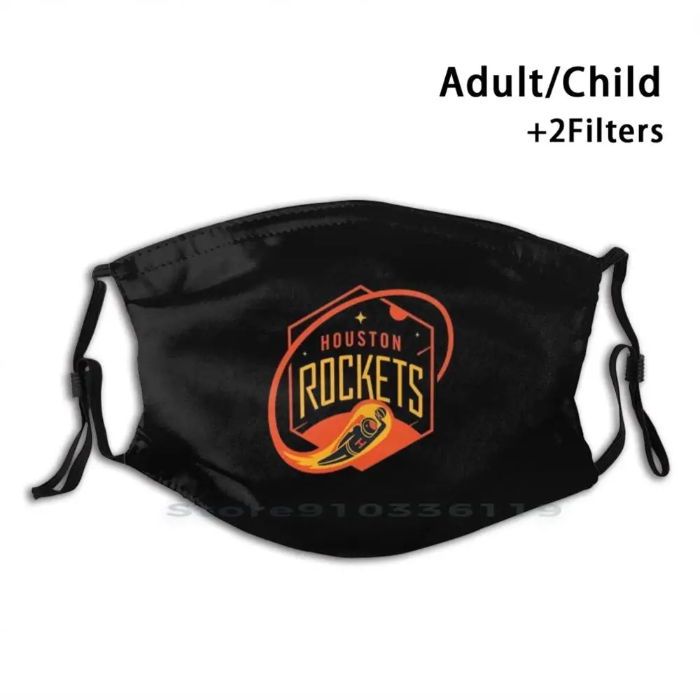 

- America - Rockets - Launcher Is Big Like Empire State - Reusable Mouth Face Mask With Filters Kids Mavericks Nuggets Clippers