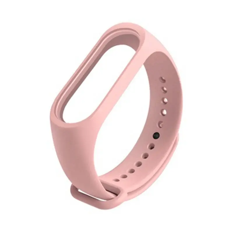

2021 Solid color silicone strap For Mi band 3 4 5 Bracelet Replace wrist strap for band 5 4 3 watch band Accessory