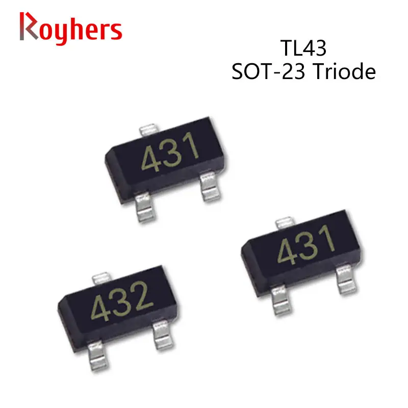 

50Pcs SMD Voltage Regulator IC Transistor TL432 432 TL431 431 36V Electronic Components SOT-23 Triode