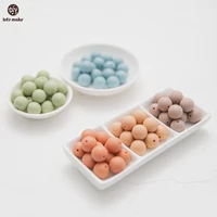 lets make silicone beads 12mm15mm20mm set ins style color system baby diy toys no fpa edible food grade silicone kid gifts