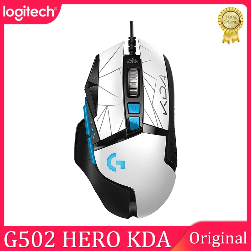 

New Logitech G502 Hero KDA High Performance Gaming Mouse Hero 25K Sensor LIGHTSYNC RGB 11 Adjustable Programming Wired Mouse