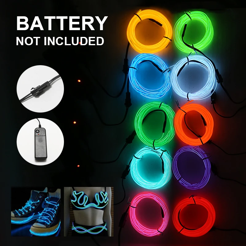 

El Wire Neon Light Neon Led Under Car Flexible Soft Tube RGB LED Strip Lights Christmas Sign Anime/Body Woman/Rooms Rope Light