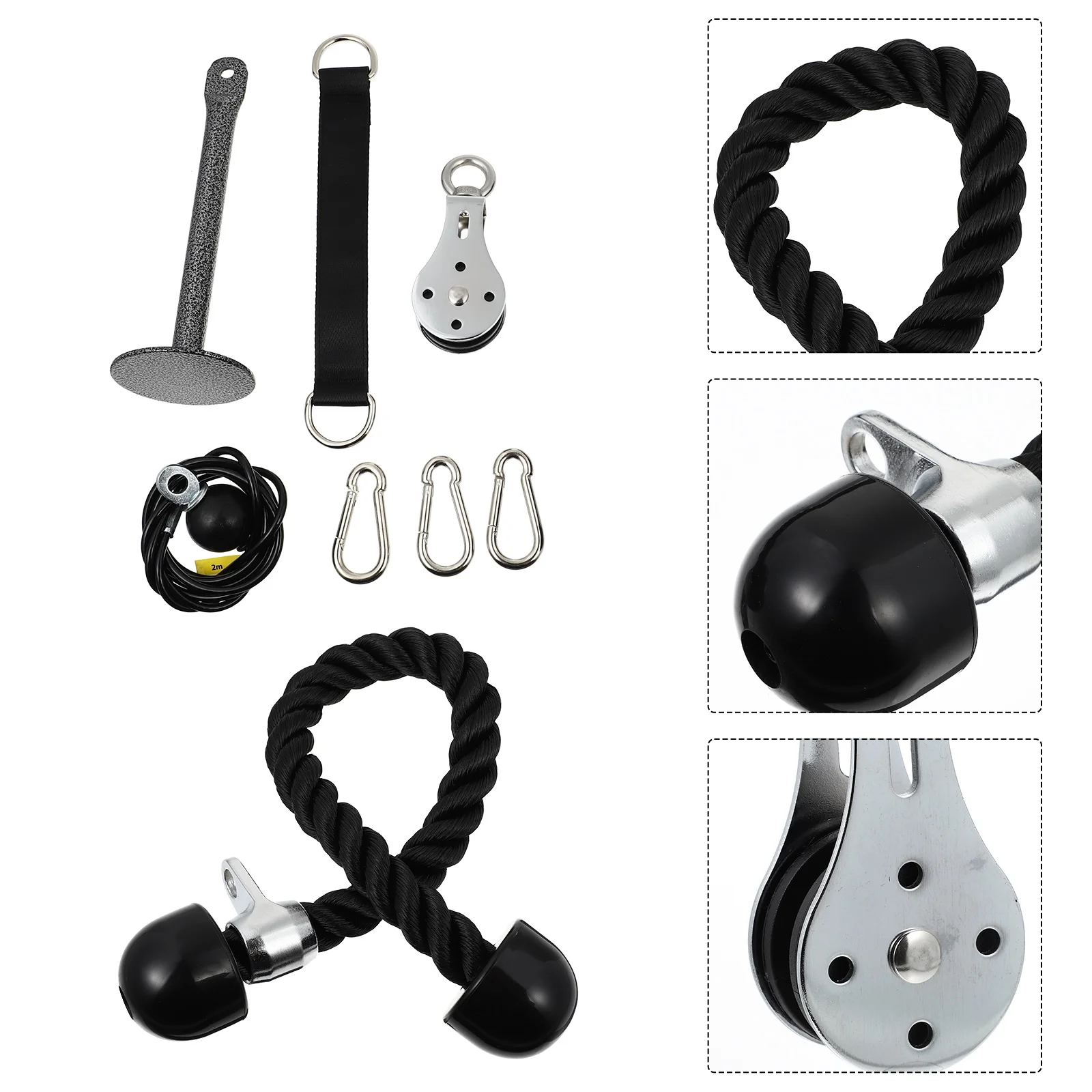 

1 Set Durable Lightweight Pulley Cable System Strength Training Equipment for Men Women