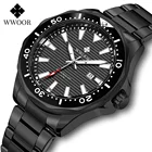 Часы наручные WWOOR Мужские кварцевые, модные брендовые Роскошные спортивные водонепроницаемые в стиле милитари, водостойкие 30 атм, 2021