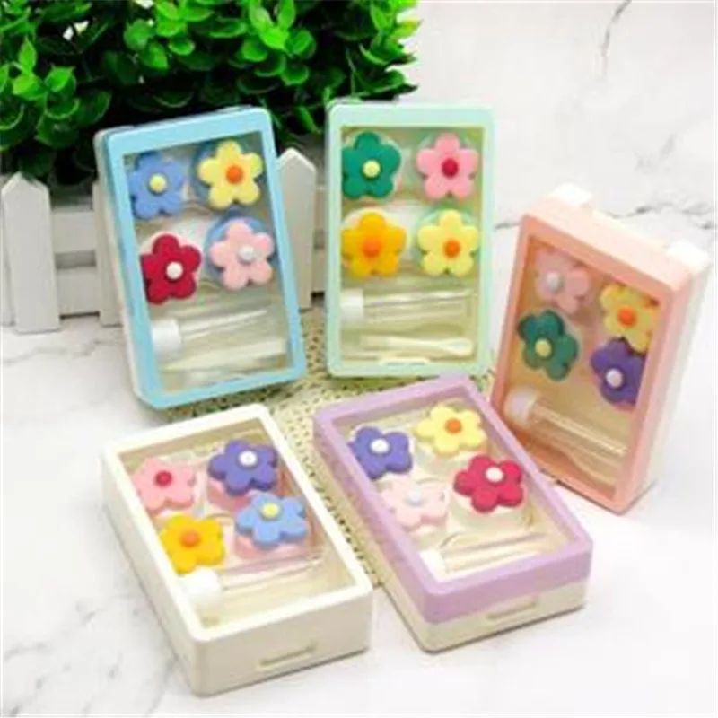 Новые модные чехлы для контактных линз симпатичные сделай сам две пары невидимых