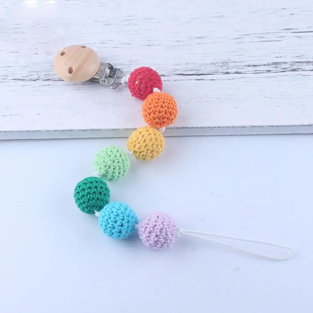 

DIY Infant Pacifier Anti-chain Clip Wooden Baby Nipple Anti-drop Anti-lost Chain