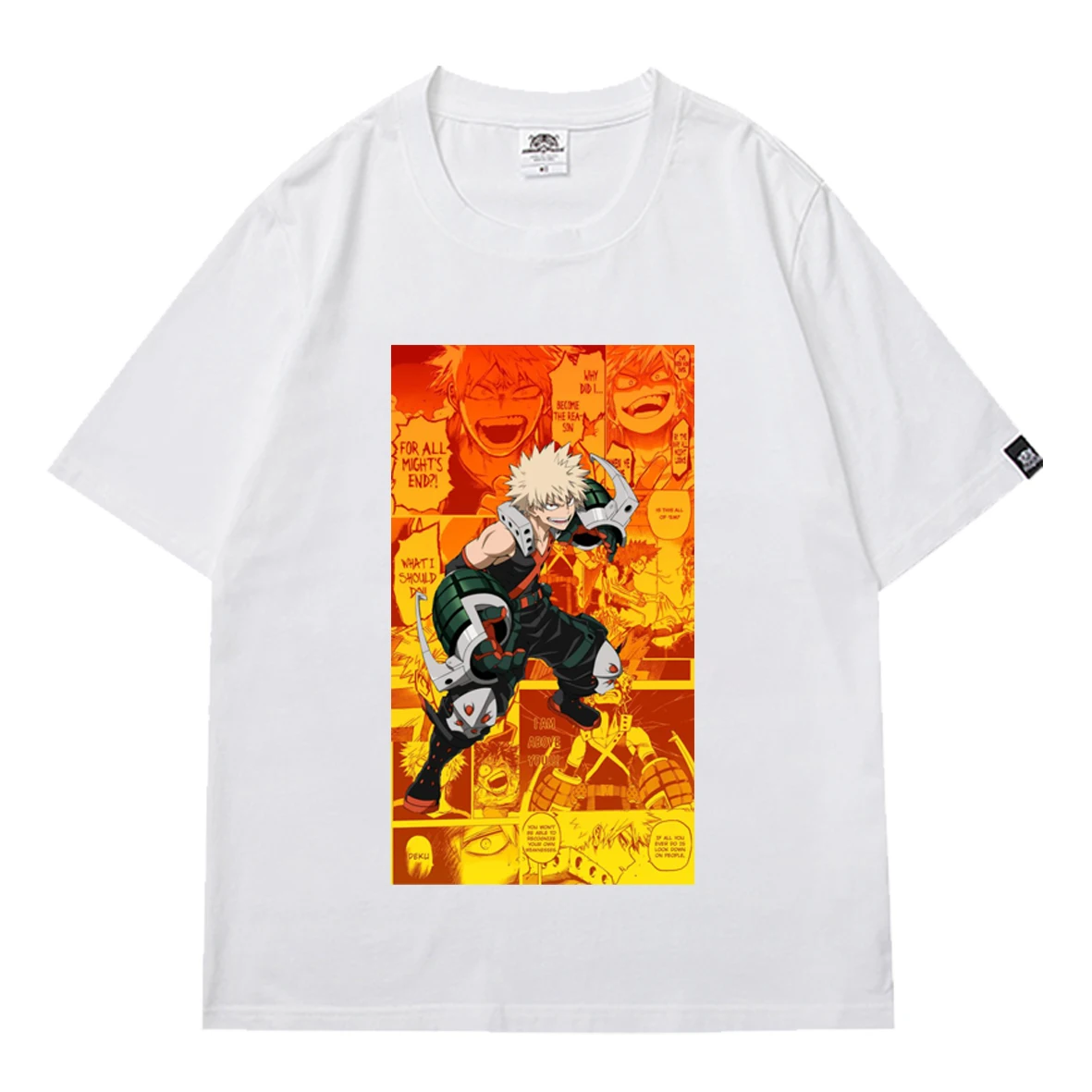 

Cool Bakugou Anime Women's T-shirt My Hero Academia Print Oversized T-shirt Female E Girl Black Tops Harajuku Streetwear Tees