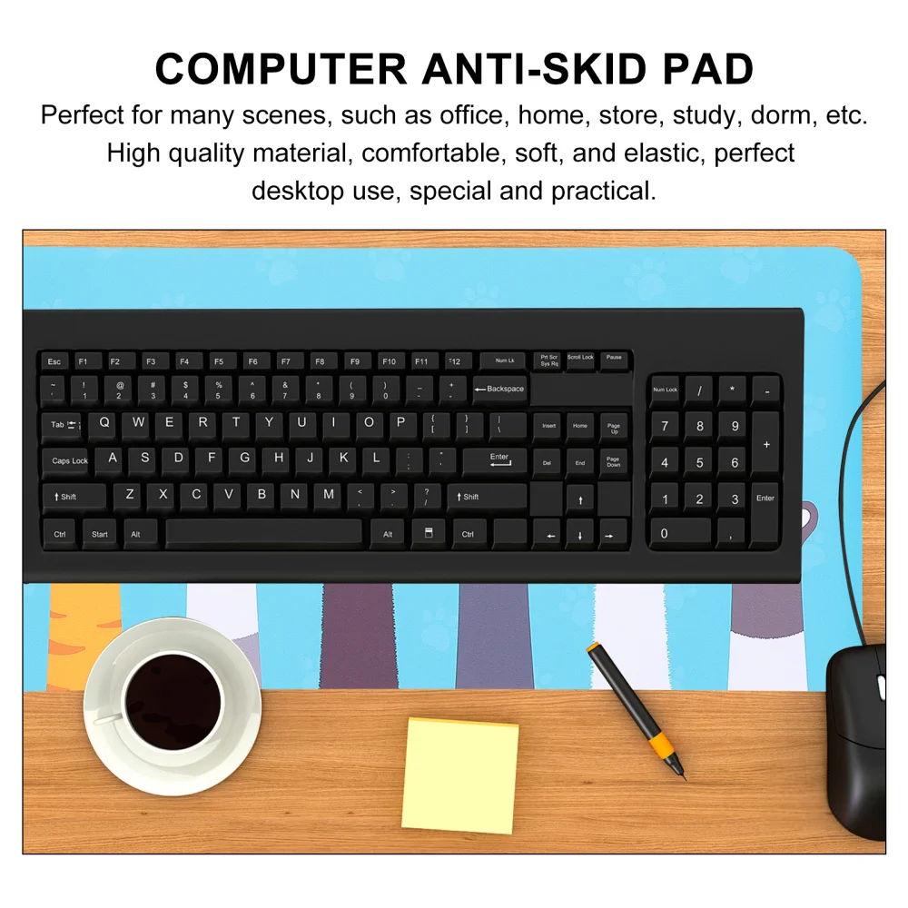 

Cat Paw Pattern Pad Anti-skid Computer Desk Pad Practical Mat