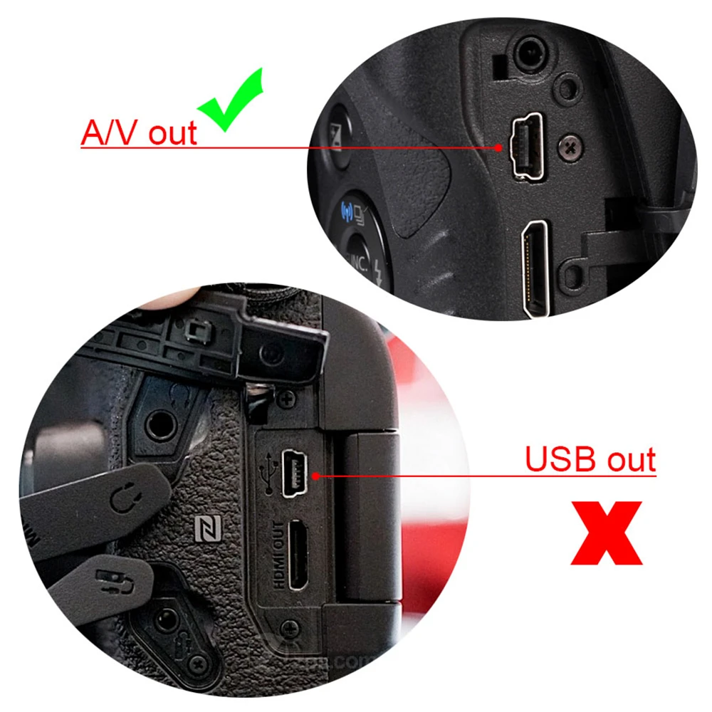 Av кабель для камеры Canon 5D2 5D3 6D 7D 60D 70D 100D 600D 650D 700D 750D G7X G1X II SX50 SX60| |