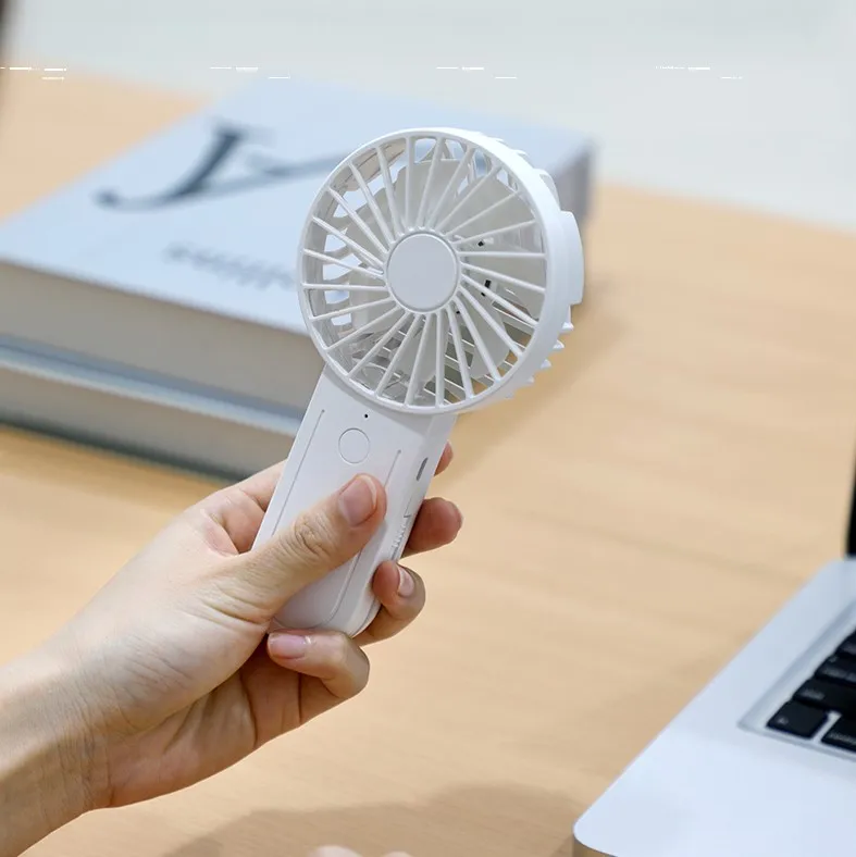 

Portable Mini Fan USB Rechargeable Handheld Fan with Telescopic Hook