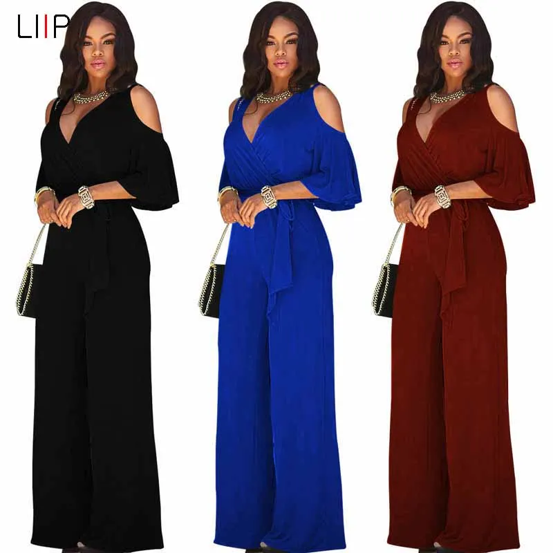 summer sexy bodycon jumpsuit boho harem jumpsuit rompers womens jumpsuits LIIP body women plus size 3186