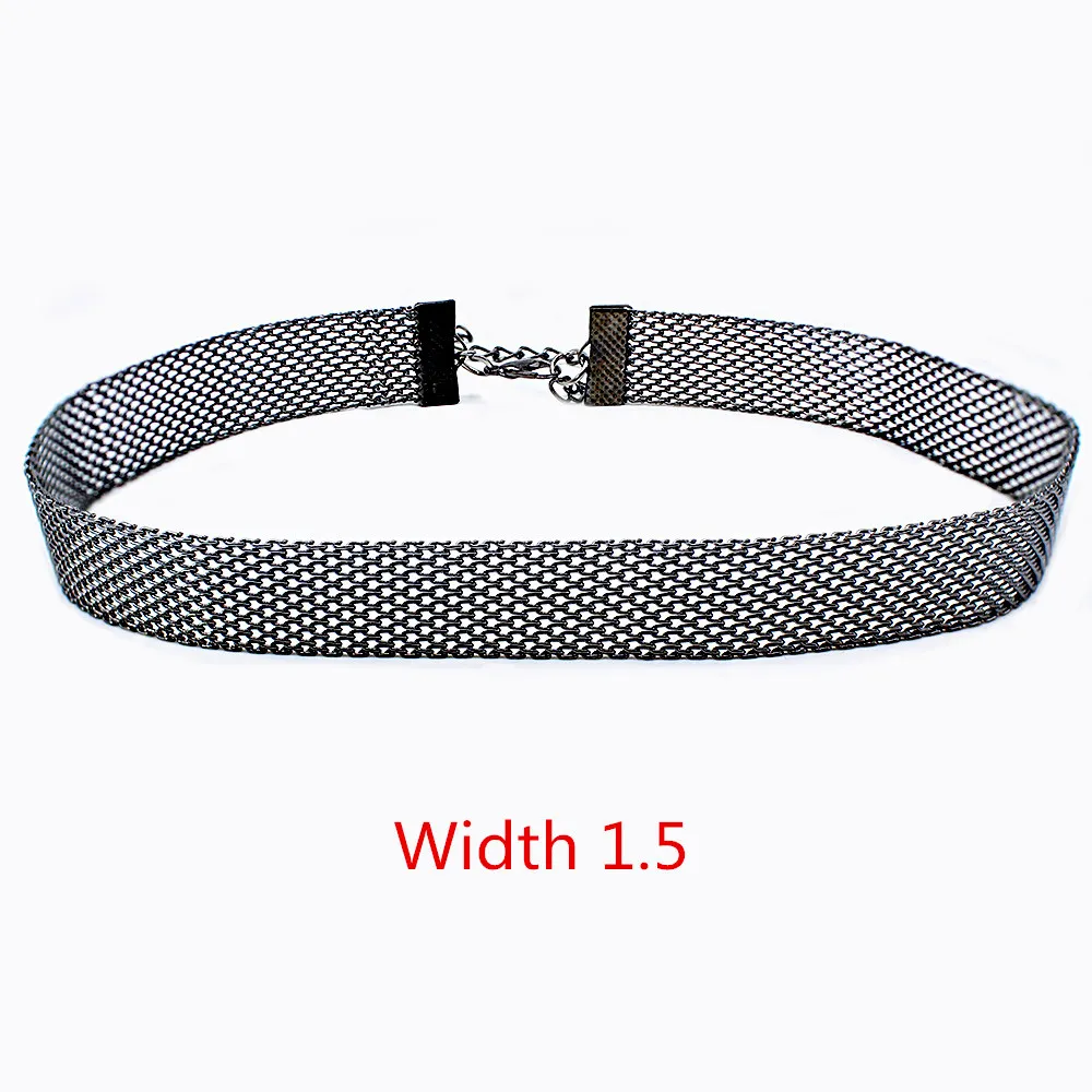 

Goth Women's Neck Chain Metal Net Choker On The Neck Strap Style Necklaces And Pendant Jewelry 2021 Collar For Girl Kpop Chocker