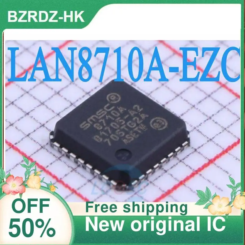 10PCS LAN8710A-EZC-TR QFN32 LAN8710A 8710A New original IC