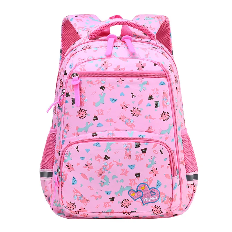 Школьный ранец в Корейском стиле для 1-6 классов, милый дышащий рюкзак для учеников, вместительная Детская сумка для защиты от снижения нагру...