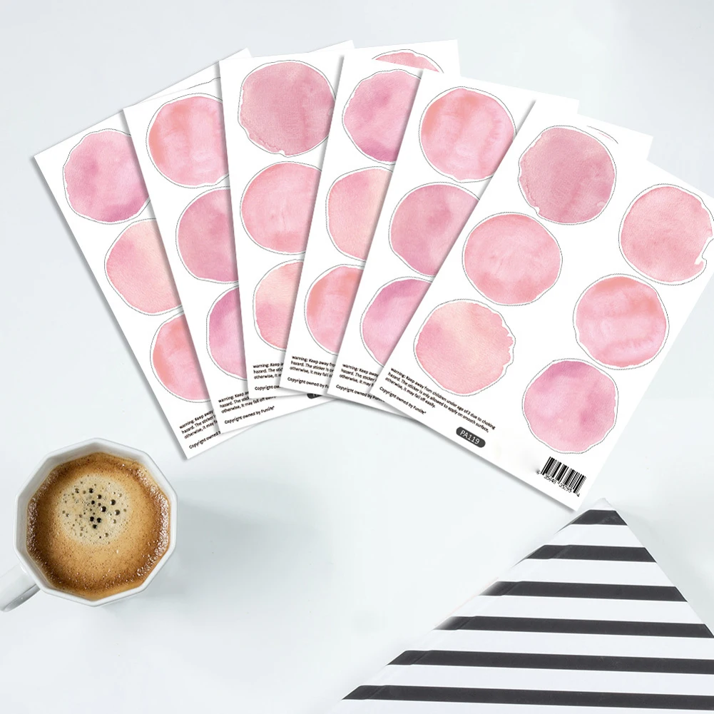 

36 Pcs/Set Watercolor Polka Dot Wall Stickers Wall Decals for Kids Room DIY Waterproof Home Bedroom Decor Easy To Paste