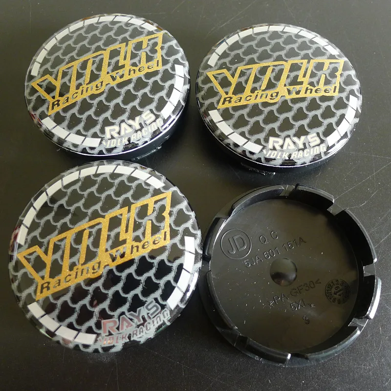 

56mm For VOLK Raying Car Wheel Center Cap Hubs Emblem Badge Auto Styling Dusproof Decal Cover