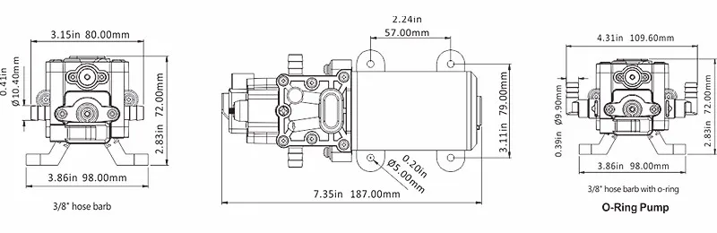 100PSI 12 V/24 V морской водяной насос мембранный насос аксессуары для лодки душ туалеты мотор для перекачки воды для кэмпер караван
