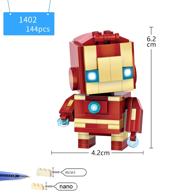 Disney Марвел Мститель Рисунок Мини Блок super hero nanobrick Капитан Америка Грут Человек