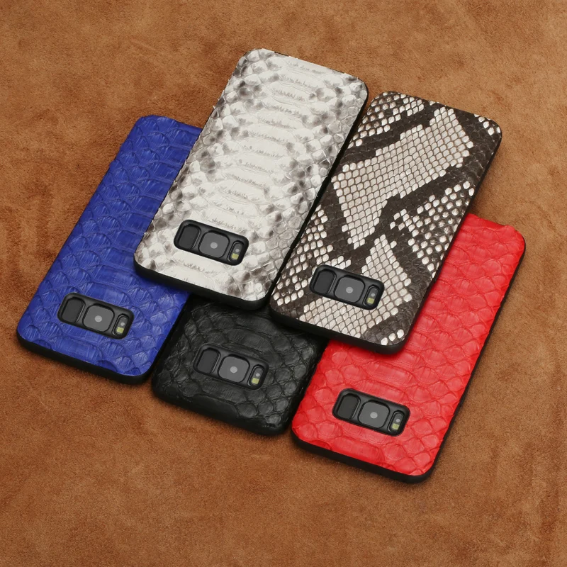 

Genuine python Leather Case for Samsung Galaxy s10 S8 S8 plus S9 S9 plus s7 Note 10 PLus 9 8 a50 a70 a30 Luxury Snakeskins Cover