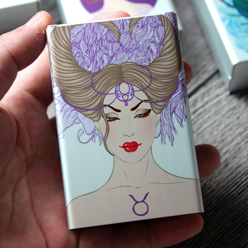 Металлический чехол для сигарет сползающий серебристый алюминиевый сплав