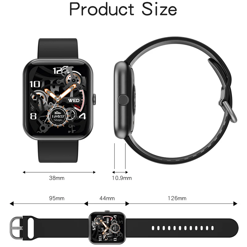 

WWOOR New I8 Men's Women's Smart Watches 1.7-Inch IPS Color Screen, IP67 Waterproof, Support Bluetooth 5.0, Link For Android IOS