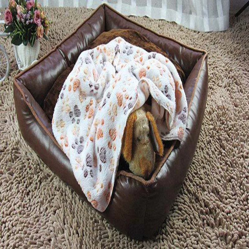 Одеяло для питомцев на четыре сезона товары утолщенный коврик из кораллового