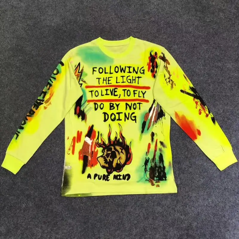 Толстовка Kanye West Wes Lang Merch Line худи 2019 унисекс толстовка с длинным рукавом Уличная
